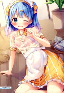 bra loli maid see_through sugutsuka_rerun waitress wet wet_clothes