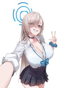 Rating: Questionable Score: 15 Tags: blue_archive bra halo ichinose_asuna macabro open_shirt see_through seifuku selfie User: VigorousMMM