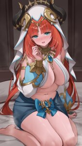 Rating: Questionable Score: 39 Tags: genshin_impact horns lunacle nilou no_bra wet User: Arsy