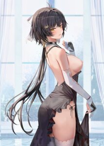 breasts dress female_rover nipples no_bra nopan ru_zhai skirt_lift thighhighs wuthering_waves