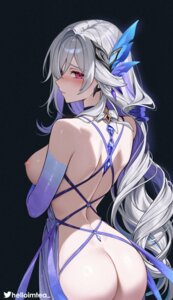 ass breasts dress genshin_impact helloimtea nipples no_bra nopan skirk