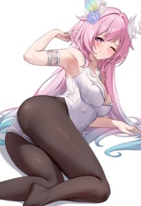 ass cameltoe cyrene honkai:_star_rail leotard lunacle no_bra pantyhose pointy_ears wet