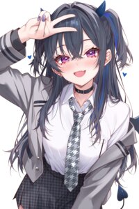 amaki_daisuke horns ichinose_uruha lupinus_virtual_games seifuku tail vspo! wings