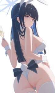 animal_ears ass blue_archive bunny_ears bunny_girl joumae_saori no_bra pige_pig thighhighs