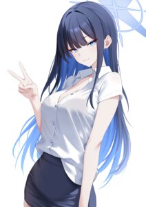Rating: Questionable Score: 35 Tags: blue_archive bra dress_shirt espada_gcon halo joumae_saori open_shirt see_through User: VigorousMMM