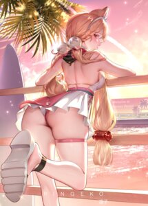 Rating: Questionable Score: 60 Tags: alice_thymefield animal_ears bikini bunny_ears garter ringeko-chan skirt_lift swimsuits tail thong zenless_zone_zero User: lacepanties