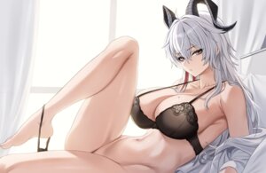 bra dress_shirt epko horns lingerie open_shirt pantsu panty_pull wuthering_waves zani