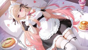 Rating: Questionable Score: 52 Tags: animal_ears detexted garter iyusei_02 maid nekomimi thighhighs waitress User: Anonymous