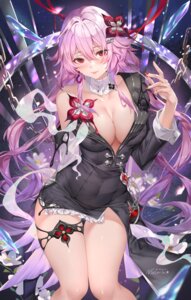 Rating: Questionable Score: 37 Tags: dress evernight garter honkai:_star_rail march_7th melailai no_bra User: Arsy