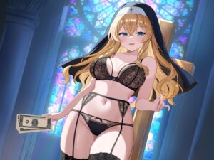 Rating: Questionable Score: 70 Tags: bra femdom_atelier garter_belt kashiwa_mochico lingerie nun pantsu stockings thighhighs User: Arsy