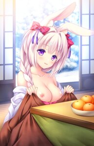 Rating: Questionable Score: 29 Tags: animal_ears breasts bunny_ears inashiro_mikoto kimono lump_of_sugar madohi_shiroki_no_kamikakushi moekibara_fumitake nipples no_bra open_shirt sheets User: k25c2yf
