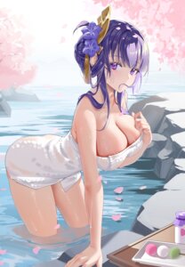 Rating: Questionable Score: 48 Tags: genshin_impact kururu_(qqqqq59508750) onsen raiden_shogun see_through towel wet User: Arsy