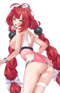 ass breasts garter matrix16 megane nipples pussy pussy_juice see_through swimsuits tattoo ukinami_yuzuha uncensored zenless_zone_zero