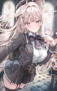 animal_ears momoko_(momopoco) selfie stockings tail thighhighs