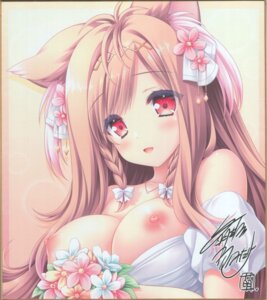 Rating: Questionable Score: 14 Tags: animal_ears breasts kitsune lump_of_sugar mito_kohaku moekibara_fumitake nipples no_bra raw_scan tayutama tayutama_2 User: k25c2yf