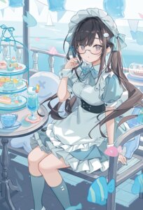 emori_miku_project icomochi maid megane waitress