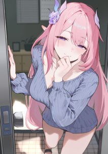 cleavage cyrene harui_(huruyi_817) honkai:_star_rail pointy_ears sweater