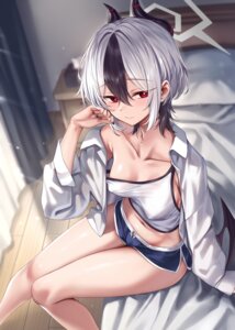 Rating: Questionable Score: 32 Tags: blue_archive devil dress_shirt erect_nipples halo horns ks no_bra onikata_kayoko see_through wings User: Arsy