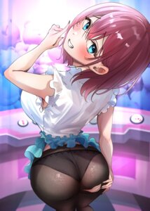 ass pantsu pantyhose see_through skirt_lift torn_clothes yutsuki_tsuzuri