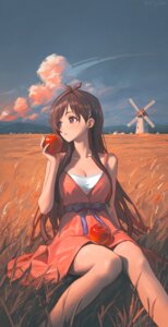 Rating: Safe Score: 28 Tags: dress qingli_ye skirt_lift summer_dress the_idolm@ster the_idolm@ster_cinderella_girls tsujino_akari User: VigorousMMM