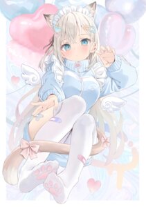 akino_ell animal_ears bandaid feet nekomimi tail