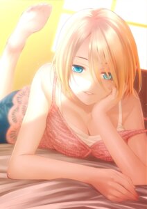 cleavage feet hououji_akane megami_no_café_terrace seo_kouji sweater