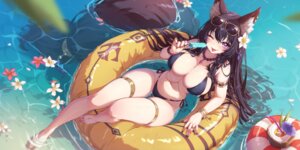 Rating: Questionable Score: 56 Tags: animal_ears bikini delta_(kagejitsu) garter kage_no_jitsuryokusha_ni_naritakute! megane mitsu_(mitsu_art) swimsuits tail tattoo wet User: Arsy
