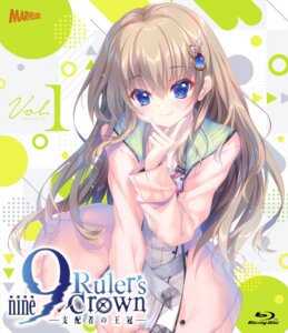 9-nine- 9-nine-_ruler's_crown disc_cover izumi_tsubasu kujou_miyako palette seifuku sweater