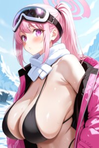 bigpicklesman bikini blue_archive halo izumimoto_eimi open_shirt swimsuits