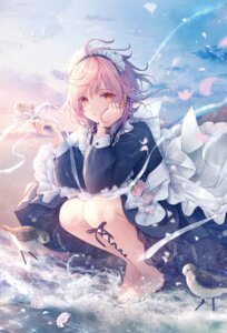 azu_torako emori_miku_project maid skirt_lift wet