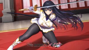 Rating: Questionable Score: 45 Tags: brown_dust_ii ikaruga origami pantsu pantyhose see_through senran_kagura skirt_lift sword uniform wallpaper User: blooregardo