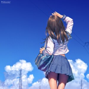 Rating: Safe Score: 12 Tags: a.x. seifuku skirt_lift User: saemonnokami