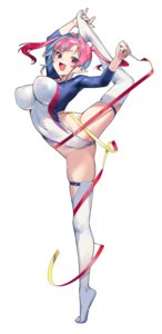 kanan-sama_wa_akumade_choroi leotard nonco pointy_ears takakiyo_kanan thighhighs