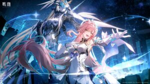 Rating: Questionable Score: 9 Tags: aemeath mecha_musume tagme tattoo wallpaper wuthering_waves User: moonian