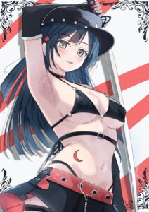 azakura_(beniyomogi) bikini love_live!_(series) love_live!_nijigasaki_gakuen_school_idol_doukoukai skirt_lift swimsuits sword tattoo yuuki_setsuna