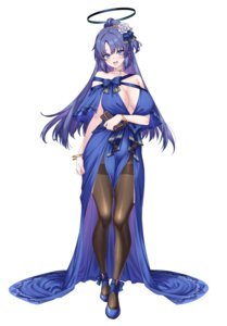 Rating: Questionable Score: 42 Tags: blue_archive dress halo hayase_yuuka merufena no_bra pantyhose User: Arsy