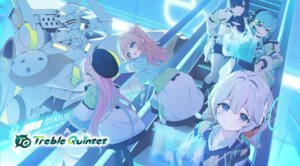 cleavage evi_leenhardt flute_melville garter headphones layla_jenkins mecha muv-luv muv-luv_girls_garden rosie_hughes seifuku sienna_clark sweater tagme