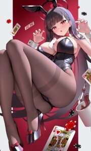 Rating: Questionable Score: 58 Tags: animal_ears blue_archive bunny_ears bunny_girl halo heels no_bra pantyhose secon tsukatsuki_rio User: wq15987654