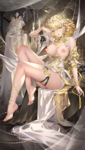 Rating: Questionable Score: 49 Tags: aglaea breasts dress garter honkai:_star_rail melailai nipples no_bra skirt_lift User: Arsy