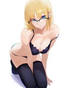Rating: Questionable Score: 37 Tags: ayaka_sajou bra fate/strange_fake lingerie megane pantsu serelith thighhighs User: VigorousMMM