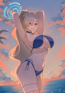 Rating: Questionable Score: 19 Tags: anandaname bikini blue_archive cosplay garter halo ichinose_asuna jpeg_artifacts kyougoku_satsuki swimsuits wet User: Genex