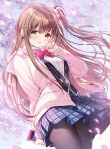 himeno_sena kimishima_ao koi_kakeru_shin-ai_kanojo pantyhose seifuku skirt_lift us:track