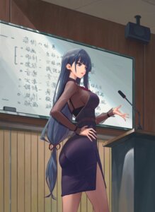 ass dress no_bra qingli_ye see_through