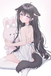 Rating: Questionable Score: 45 Tags: animal_ears lingerie nekomimi nopan shano_hiyori tail thighhighs User: Anonymous