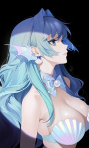Rating: Questionable Score: 46 Tags: bikini_top hololive hololive_english mermaid monster_girl oikomia ouro_kronii swimsuits User: charunetra