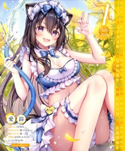 Rating: Questionable Score: 16 Tags: animal_ears calendar garter maid nekomimi no_bra sakura_moyon skirt_lift tail User: drop