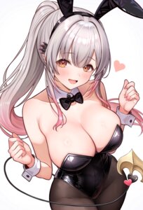 Rating: Questionable Score: 50 Tags: animal_ears bunny_ears bunny_girl daysss honey_strap nanashi_inc. no_bra pantyhose pointy_ears suou_patra tail User: Arsy
