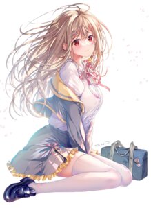 Rating: Safe Score: 38 Tags: maeda_shiori seifuku skirt_lift thighhighs twinbox twinbox_gakuen User: himeno_nanako