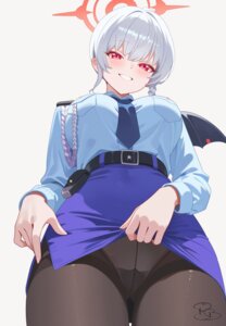 Rating: Questionable Score: 13 Tags: blue_archive halo jpeg_artifacts kurodate_haruna pantsu pantyhose police_uniform royalbunny003 see_through skirt_lift wings User: VigorousMMM