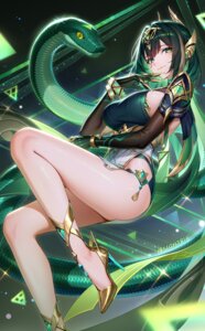 genshin_impact heels leotard lightria nefer no_bra